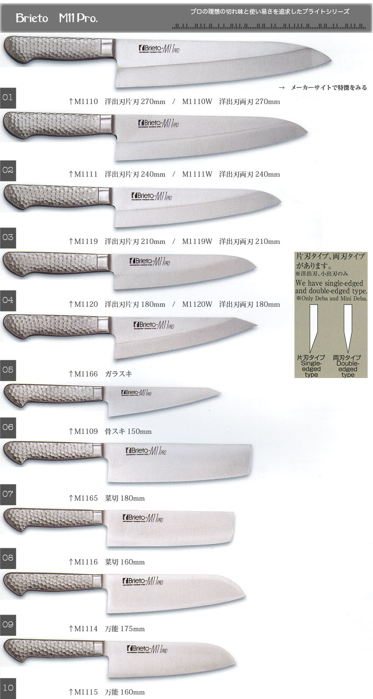 Brieto M11プロシリーズ 片刃・両刃タイプ