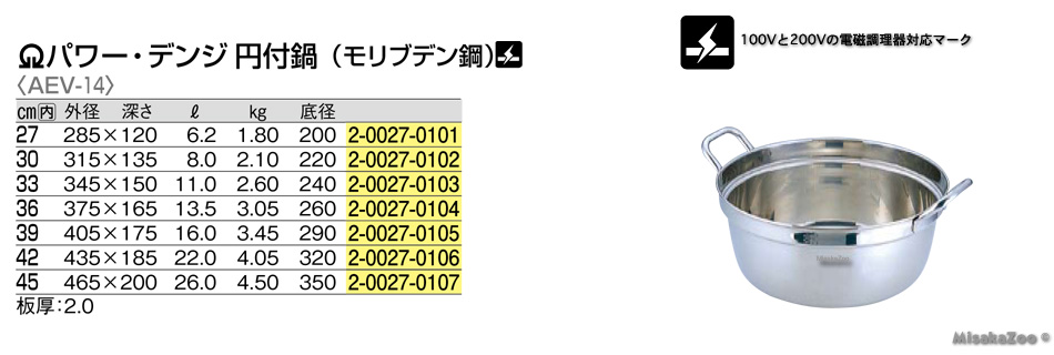 TKG パワーデンジ 円付鍋